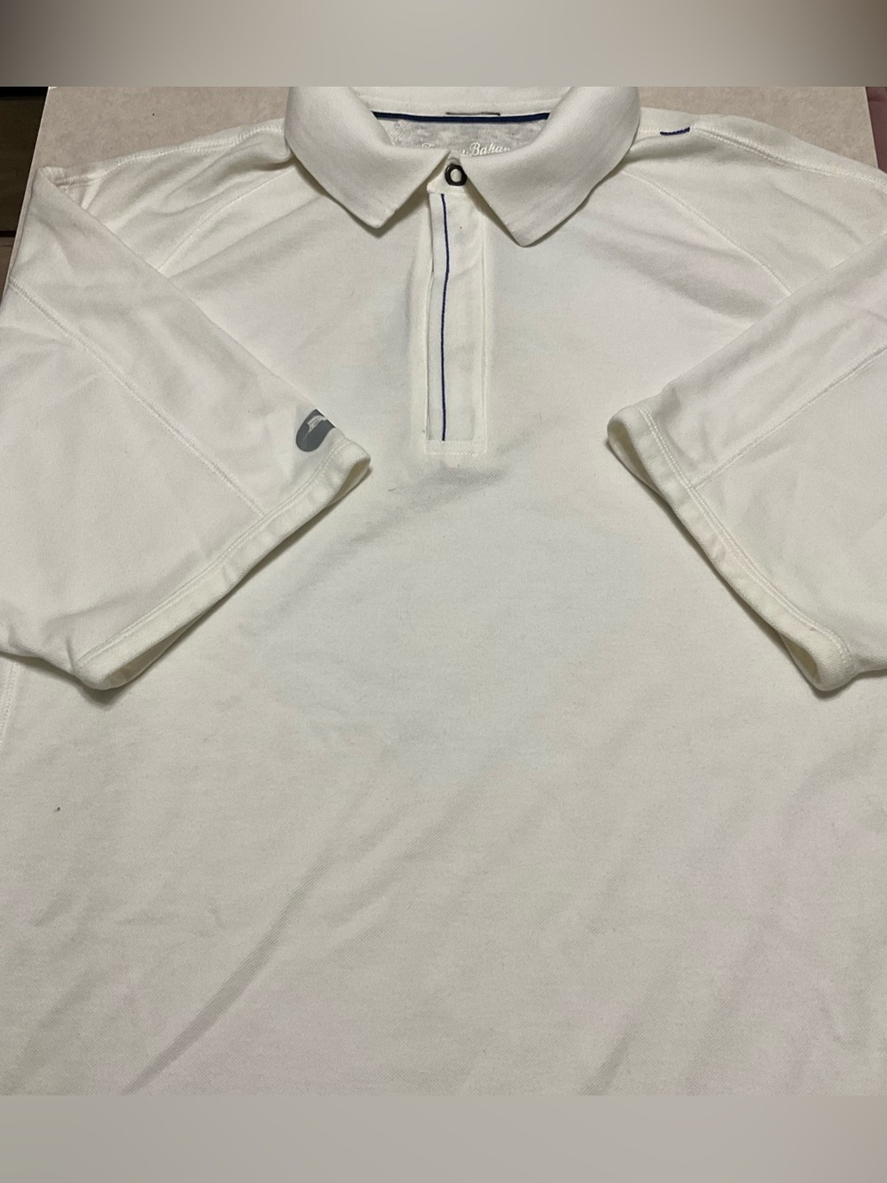 Tommy Bahama 1/4 zip golf polo shirt, size XL, white, like new!